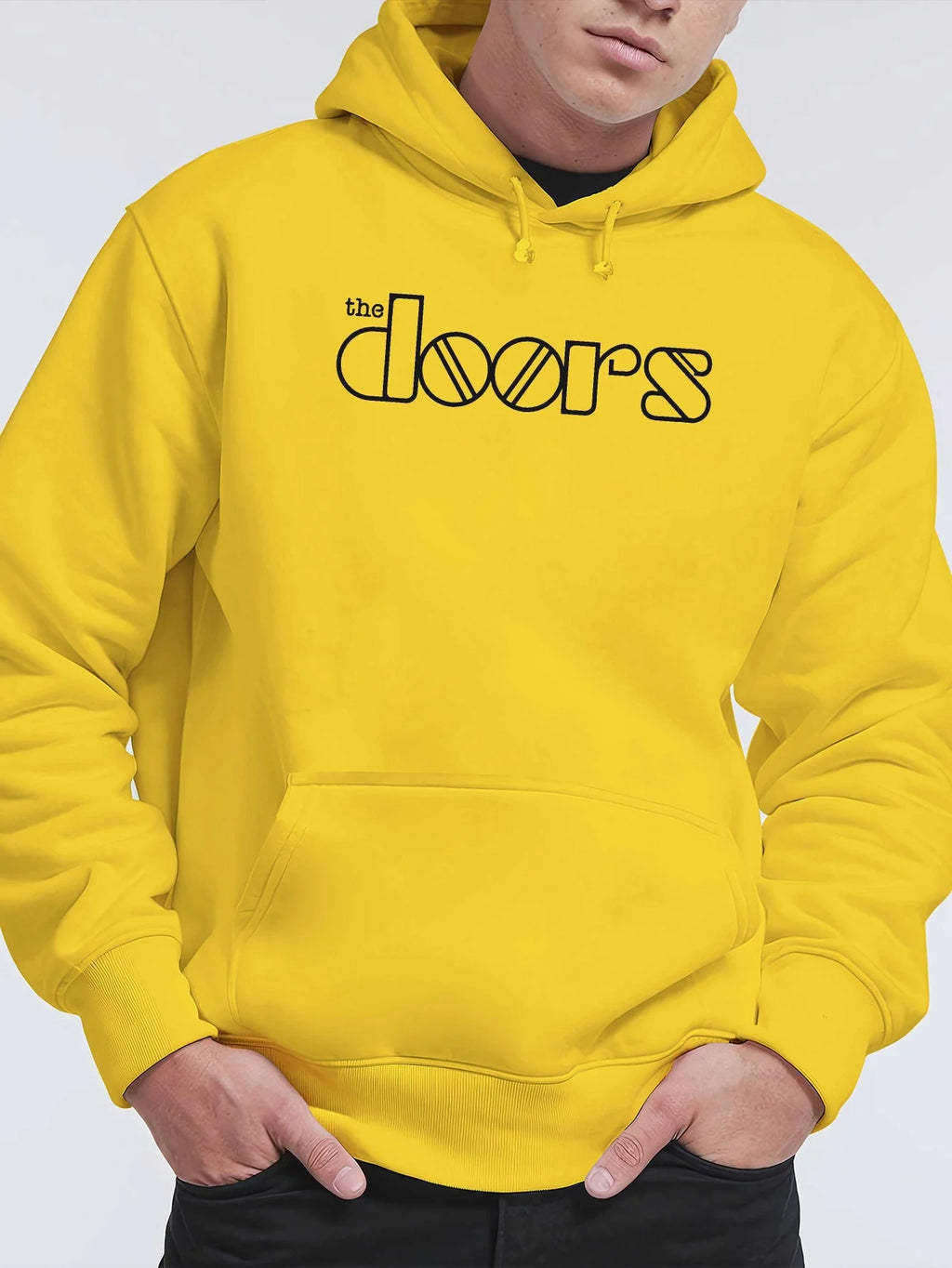 Men'S The Doors Graphic Hoodie - Casual Streetwear, Perfect for Fall & Winter, Ideal Gift for Music Fans, Street Style Hoodie