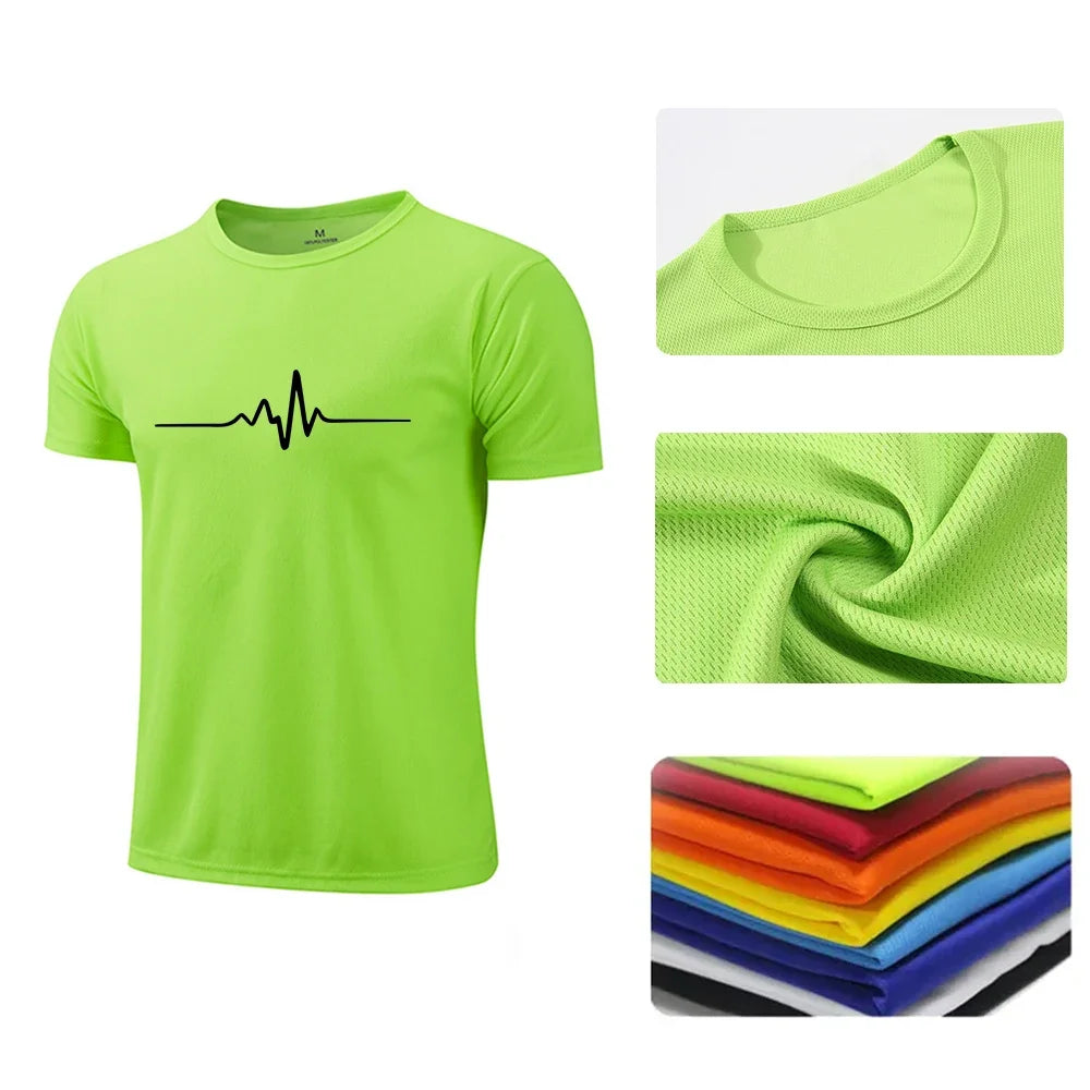 Summer Hot Sales Jogging Shorts Sleeve T-shirt Casual Sports Cool Daily Quick Drying Versatile Outdoors Men's Tops Tees Clothing