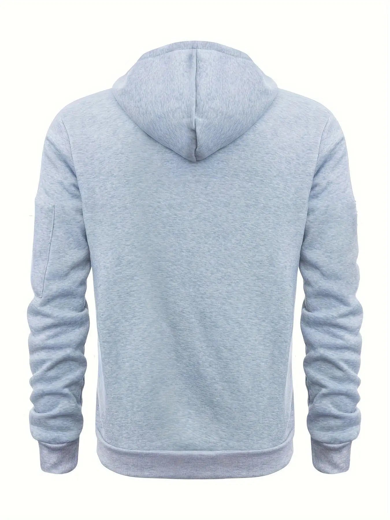 Fall/Winter style knitted hooded pullover, casual and comfortable loose-style multi-pocket zipper men's hoodie