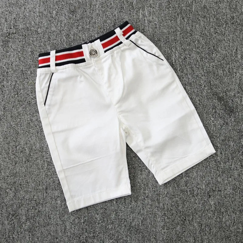 Summer Boys Clothing Sets Cotton Striped Short Sleeve Shirt Pants 2Pcs Suit For 2-6 Years Kids Casual Outfits Gentlemen Suit