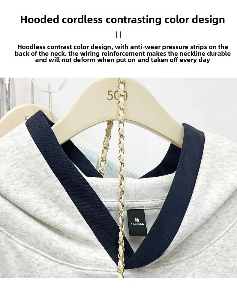 Striped Hoodie for Teenagers Comfortable for Spring Autumn Outdoor Multifunctional Breathable Fashionable Simple Natural T-shirt