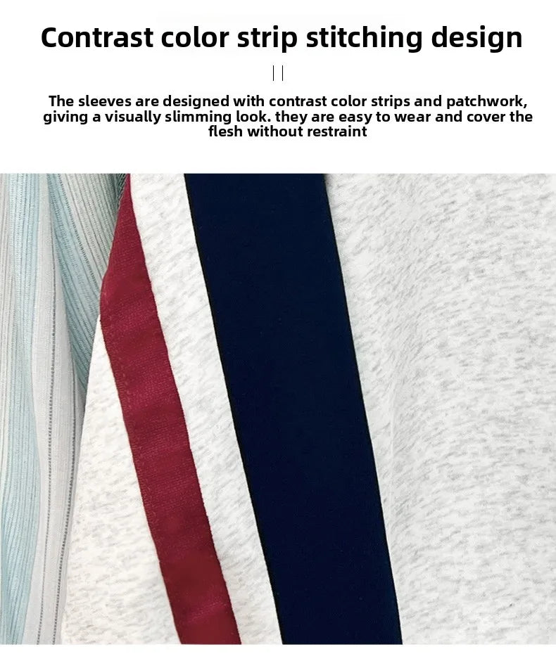 Striped Hoodie for Teenagers Comfortable for Spring Autumn Outdoor Multifunctional Breathable Fashionable Simple Natural T-shirt