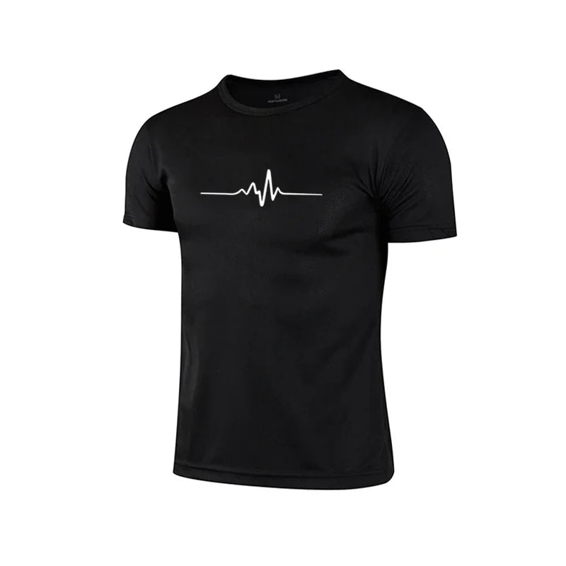 Summer Hot Sales Jogging Shorts Sleeve T-shirt Casual Sports Cool Daily Quick Drying Versatile Outdoors Men's Tops Tees Clothing