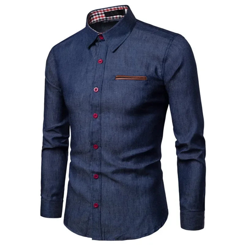 Summer Fashion Vintage Men's Shirt Fashion Casual Denim Shirt for Men Men Clothing  Shirts for Men Streetwear