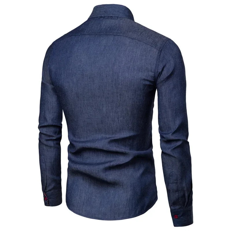 Summer Fashion Vintage Men's Shirt Fashion Casual Denim Shirt for Men Men Clothing  Shirts for Men Streetwear