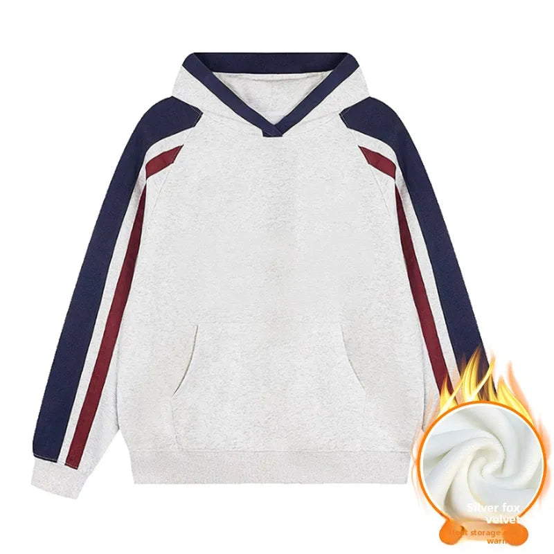 Striped Hoodie for Teenagers Comfortable for Spring Autumn Outdoor Multifunctional Breathable Fashionable Simple Natural T-shirt
