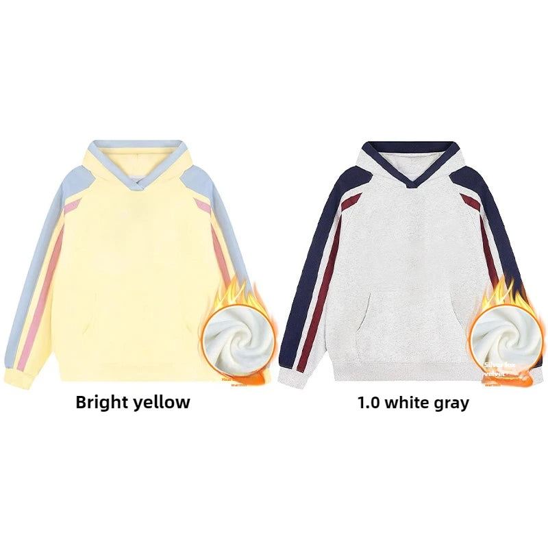 Striped Hoodie for Teenagers Comfortable for Spring Autumn Outdoor Multifunctional Breathable Fashionable Simple Natural T-shirt