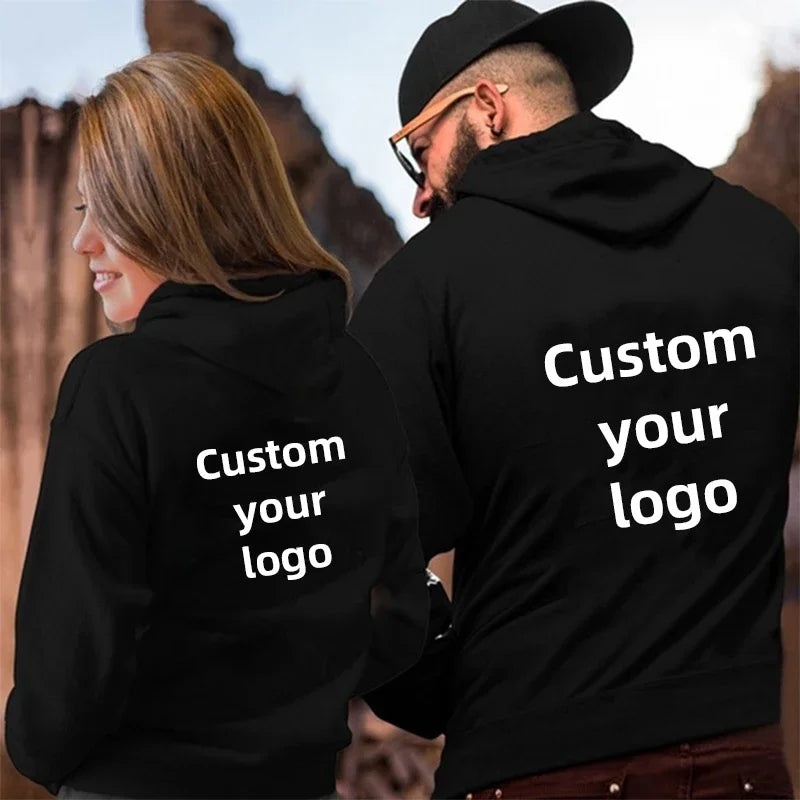 Customized hooded shirt for men and women, featuring photos and logos of your design. High end gifts in EU sizes
