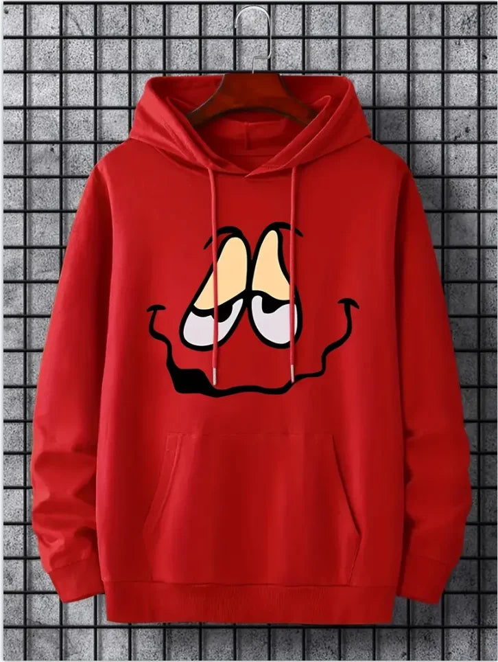 Hoodies For Men, Maple Leaf Canada Print Hoodie, Men’s Casual Pullover Hooded Sweatshirt With Kangaroo Pocket For Spring Fall