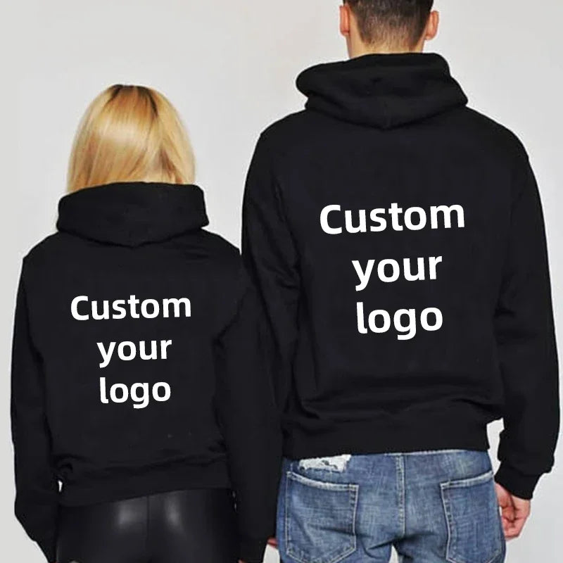Customized hooded shirt for men and women, featuring photos and logos of your design. High end gifts in EU sizes