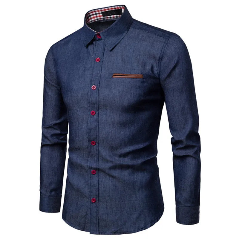 Summer Fashion Vintage Men's Shirt Fashion Casual Denim Shirt for Men Men Clothing  Shirts for Men Streetwear