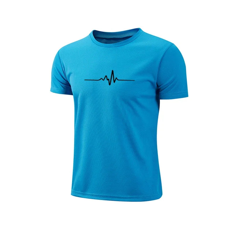 Summer Hot Sales Jogging Shorts Sleeve T-shirt Casual Sports Cool Daily Quick Drying Versatile Outdoors Men's Tops Tees Clothing