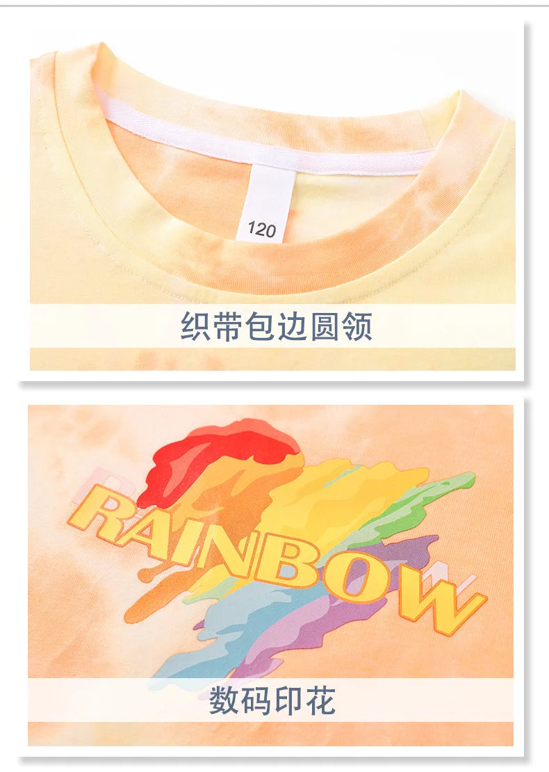 Summer Clothes for Whole Family Matching Clothing Dad and Son Tops Shorts Two Piece Sets Mom and Daughter T Shirt Skirts Outfits