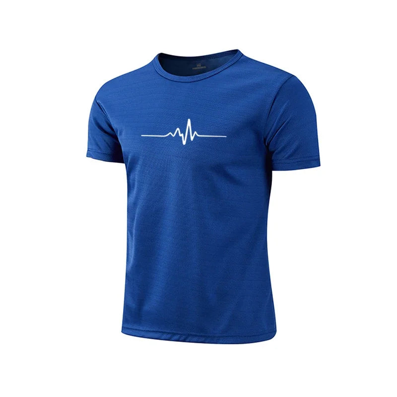 Summer Hot Sales Jogging Shorts Sleeve T-shirt Casual Sports Cool Daily Quick Drying Versatile Outdoors Men's Tops Tees Clothing