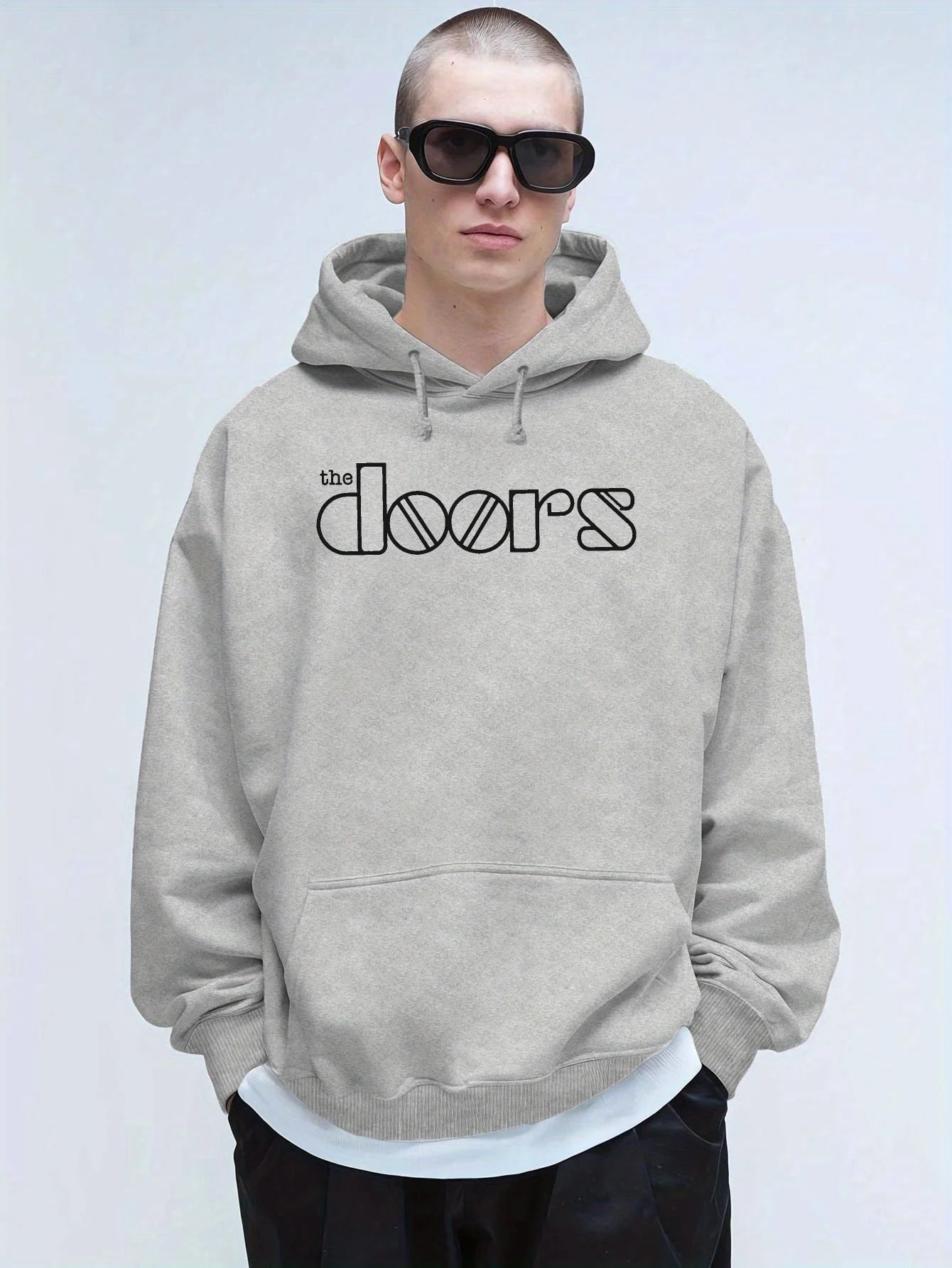 Men'S The Doors Graphic Hoodie - Casual Streetwear, Perfect for Fall & Winter, Ideal Gift for Music Fans, Street Style Hoodie