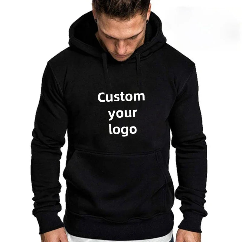 Customized hooded shirt for men and women, featuring photos and logos of your design. High end gifts in EU sizes