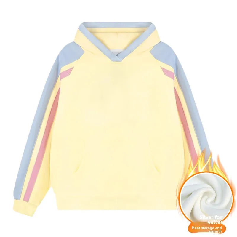 Striped Hoodie for Teenagers Comfortable for Spring Autumn Outdoor Multifunctional Breathable Fashionable Simple Natural T-shirt